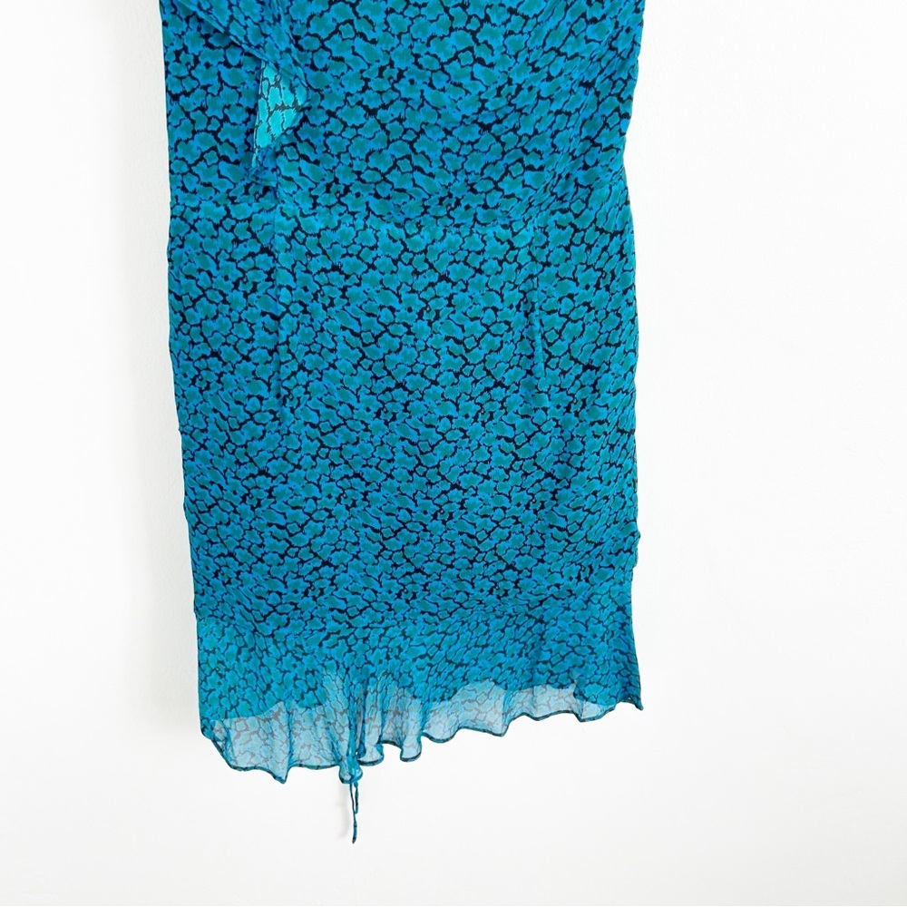 Karina Grimaldi Revolve Tana One Shoulder Ruched Mini Dress Teal Size XS - Picture 10 of 13